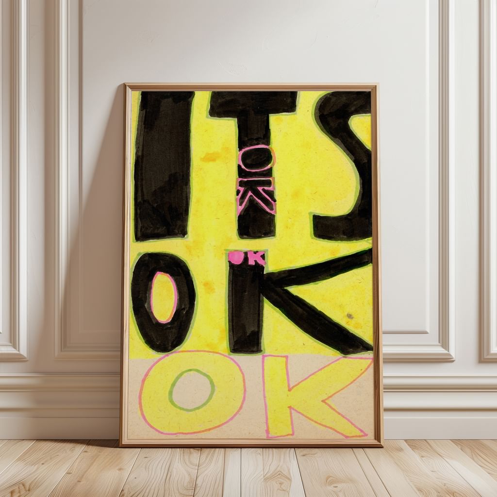 IT'S OK plakat typograficzny minimalistyczny MORZE  (2)