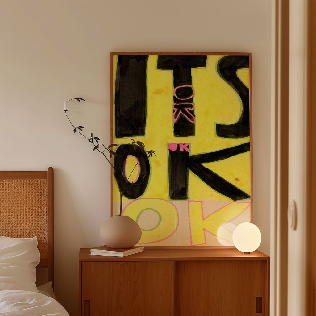 IT'S OK plakat typograficzny minimalistyczny MORZE  (2)