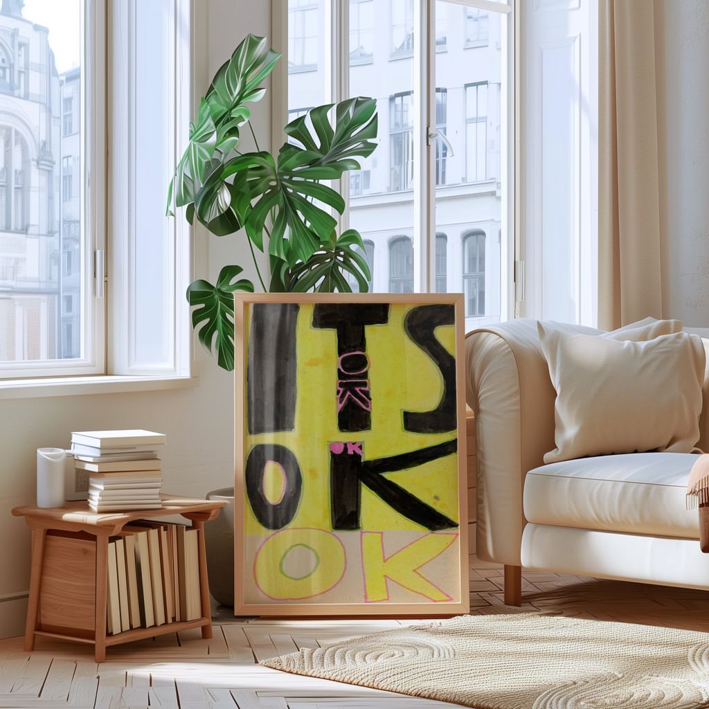 IT'S OK plakat typograficzny minimalistyczny MORZE  (2)