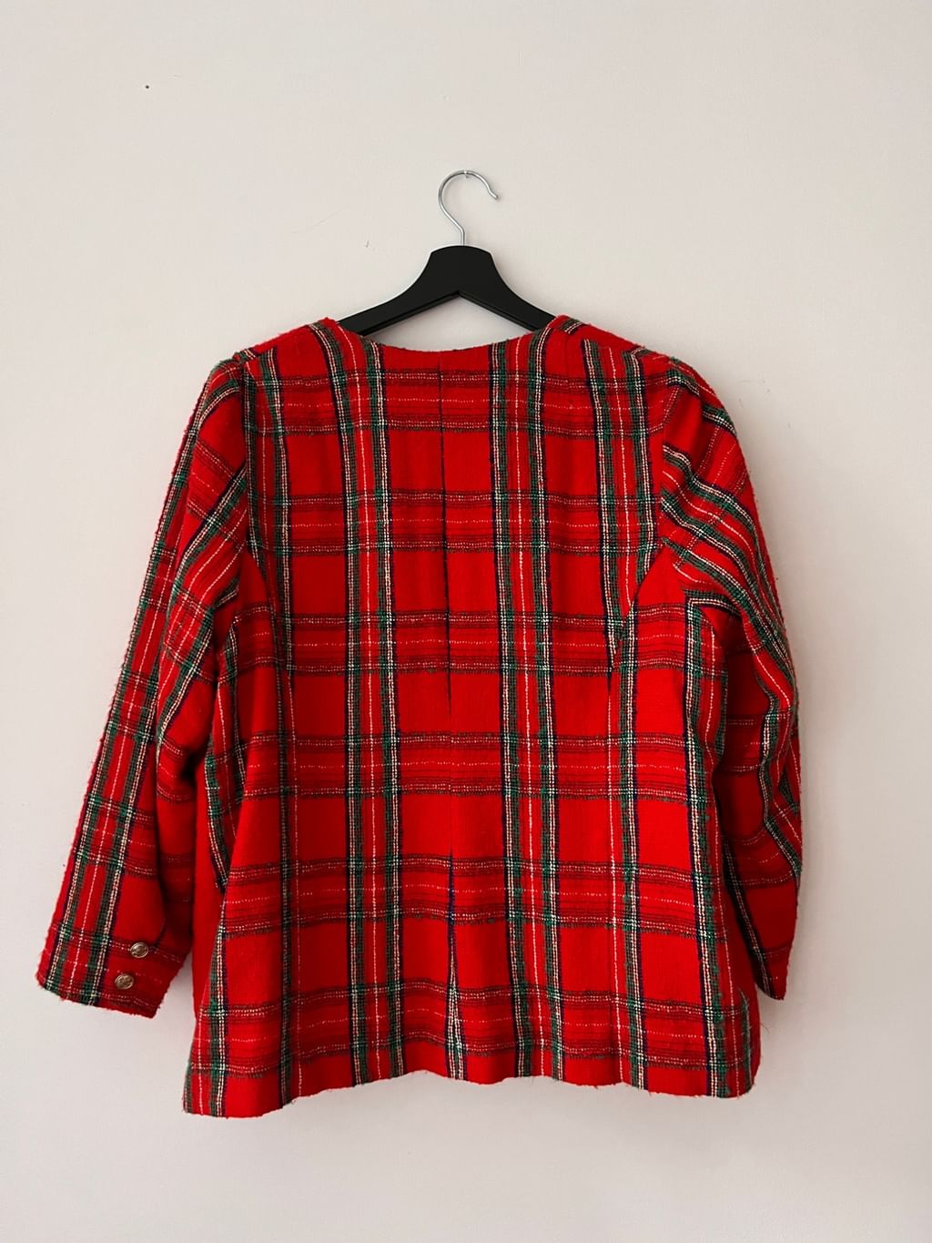 Marynarka w czerwoną kratę