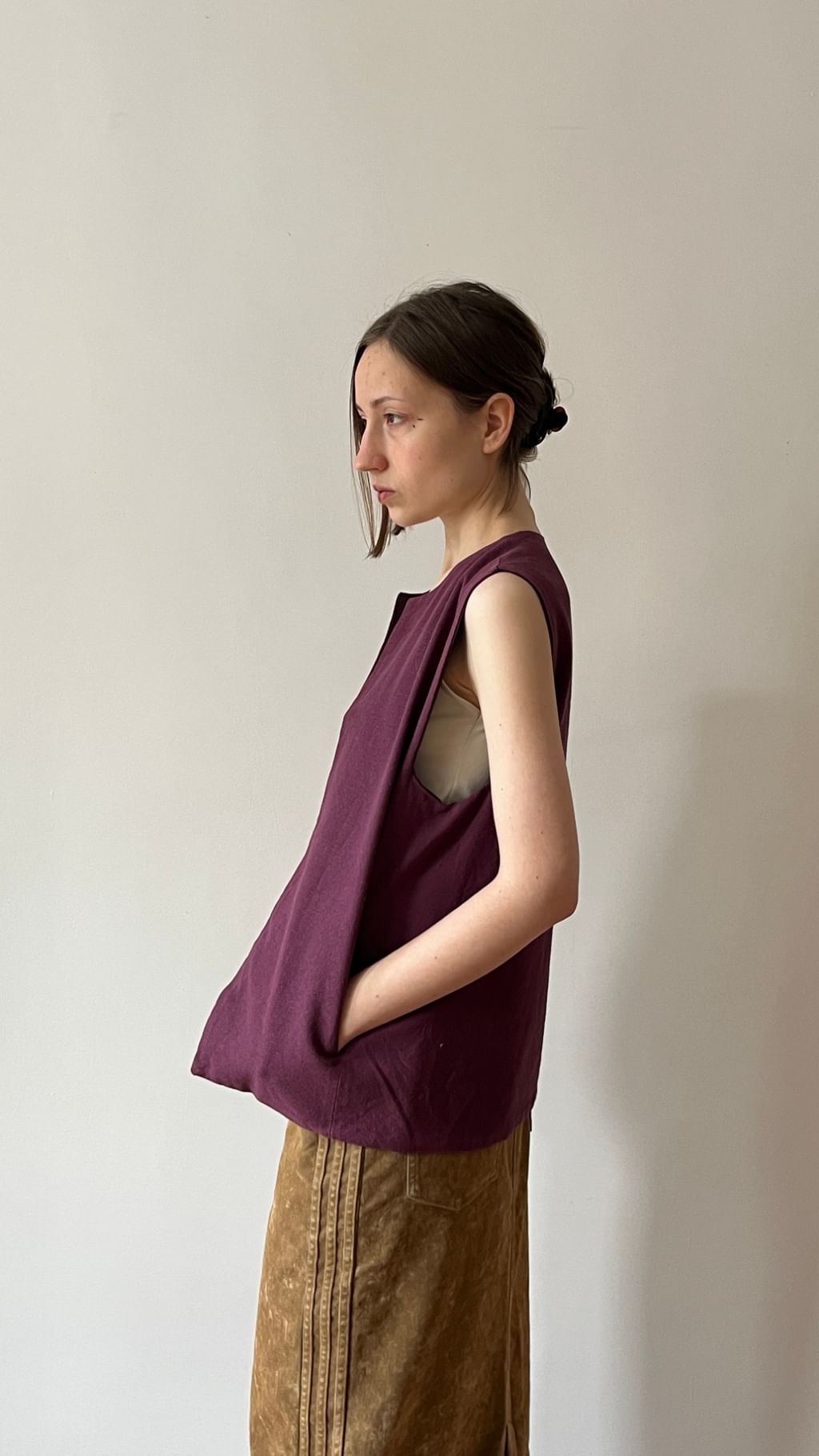 Kamizelka bawełniana fiolet