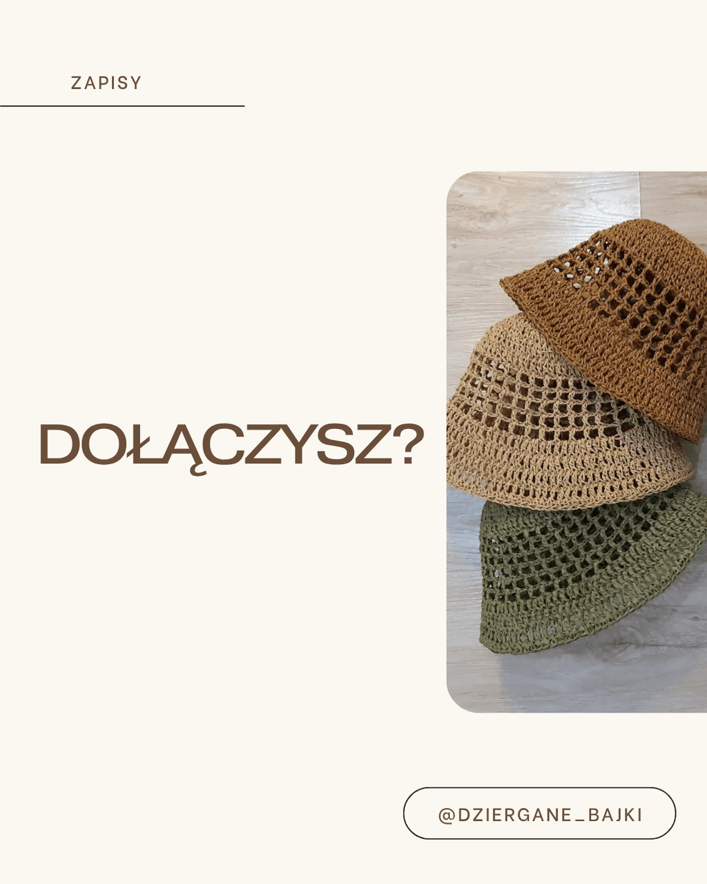 Warsztaty bucket hat na szydełku