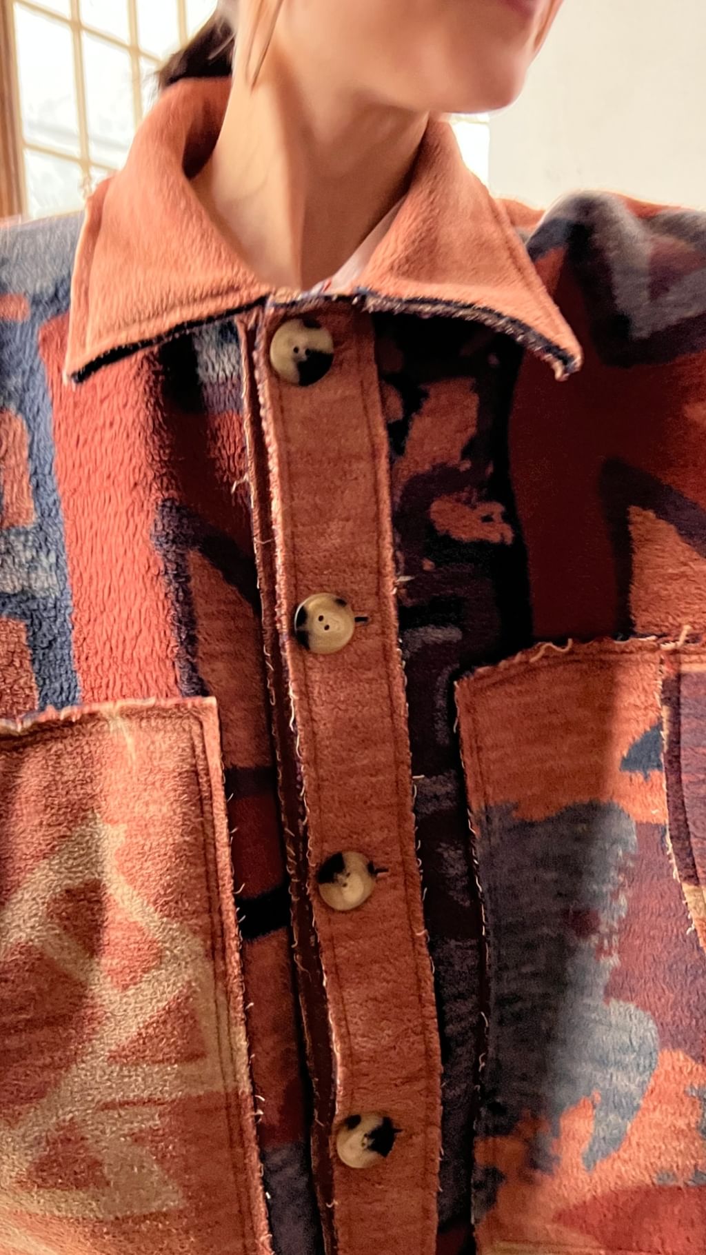 Kurtka z koca vintage