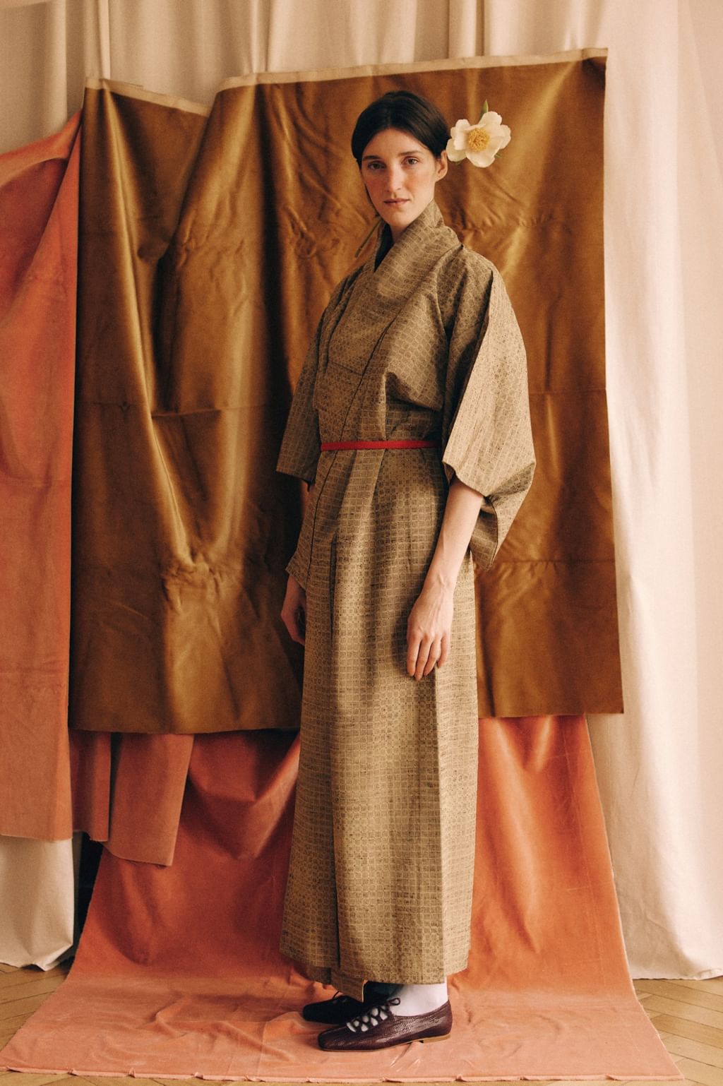 Jedwabne ręcznie szyte japońskie kimono haori 