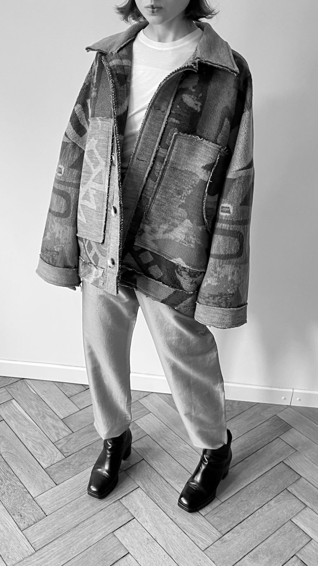 Kurtka z koca vintage