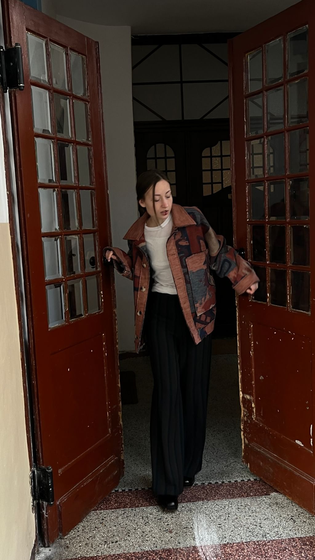 Kurtka z koca vintage