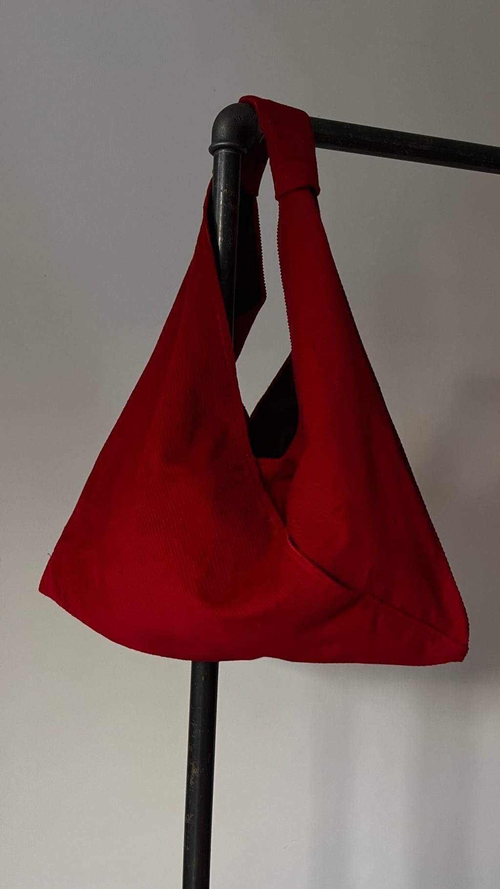 Origami bag czerwony sztruks