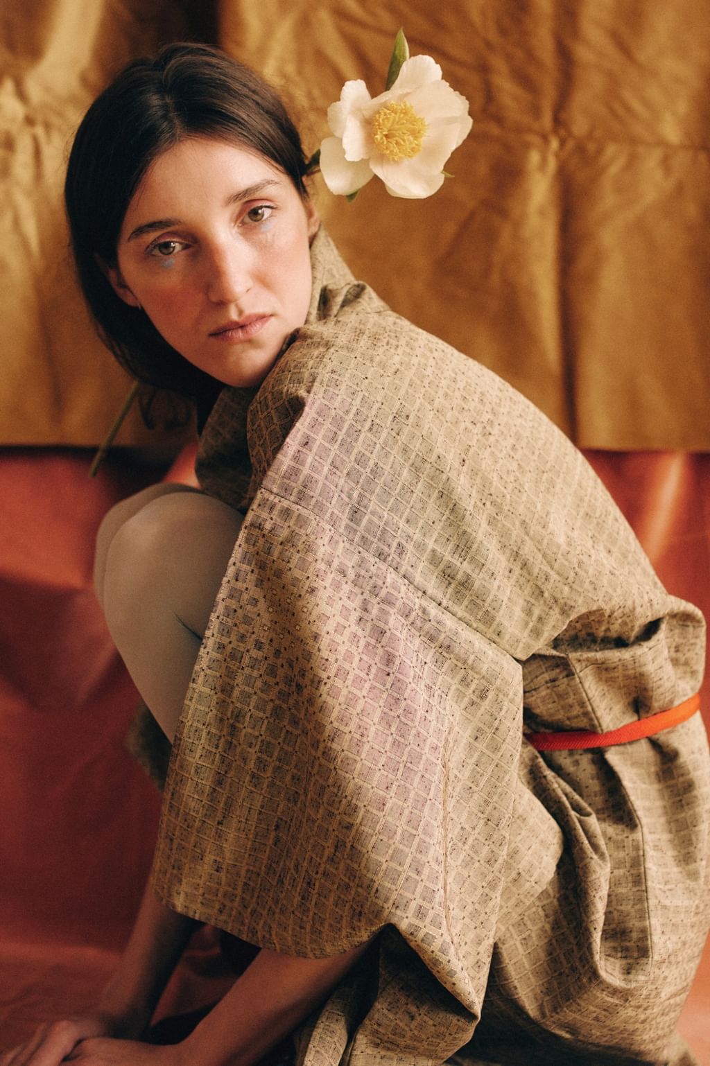 Jedwabne ręcznie szyte japońskie kimono haori 