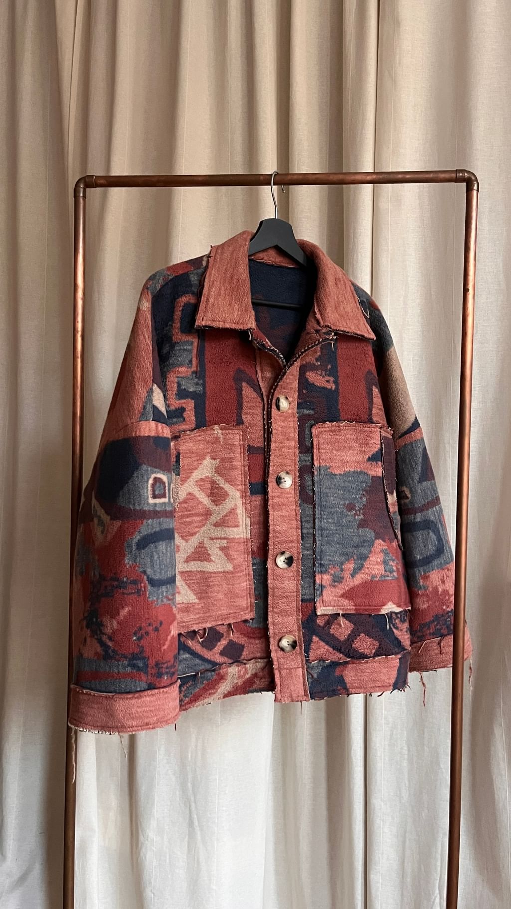 Kurtka z koca vintage