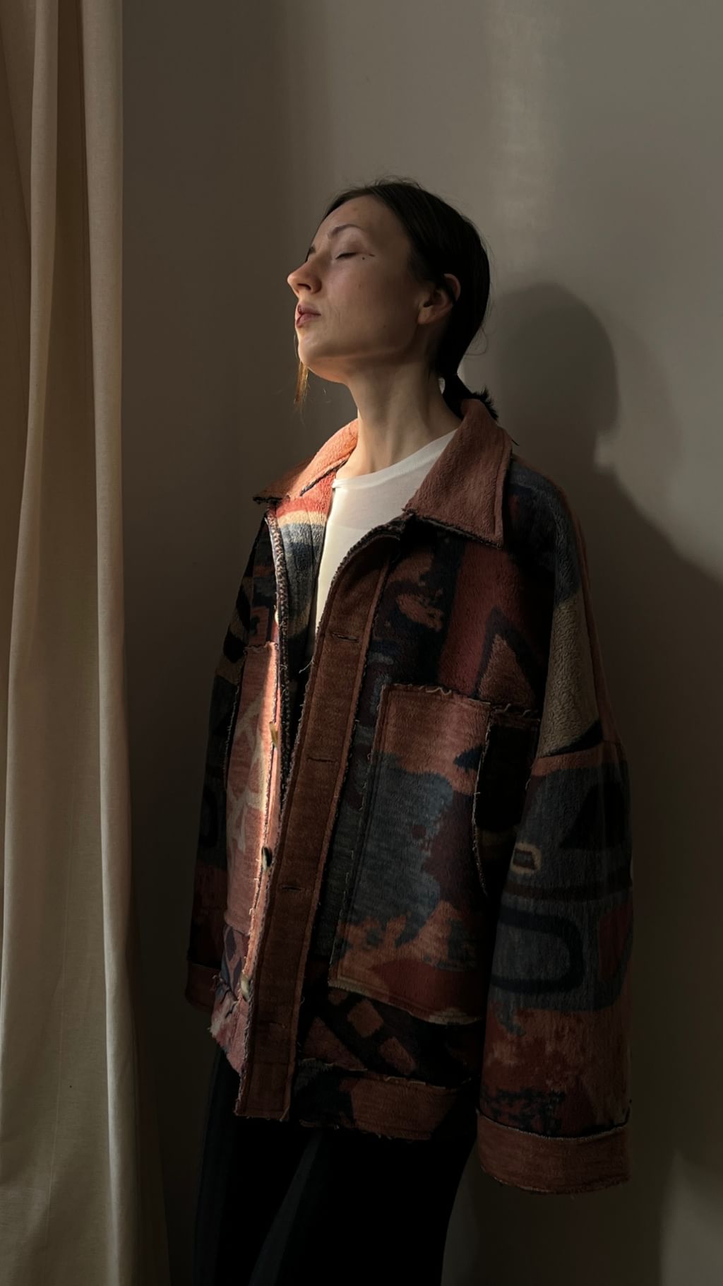 Kurtka z koca vintage