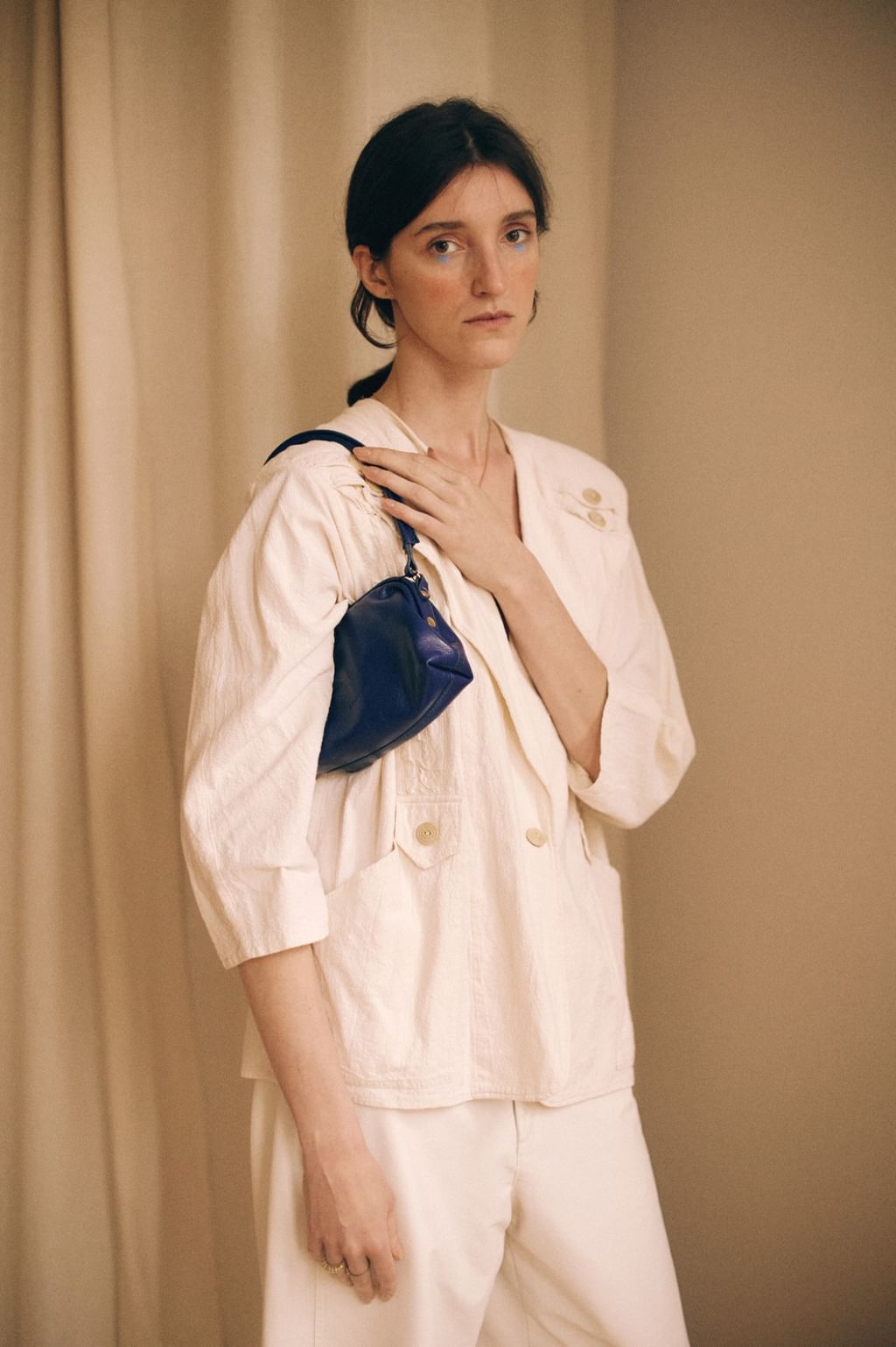 Kremowa vintage marynarka