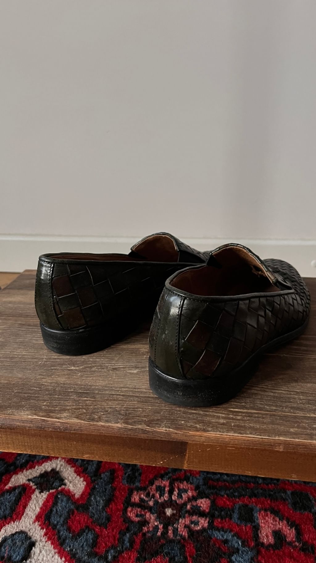 Plecione skórzane mokasyny