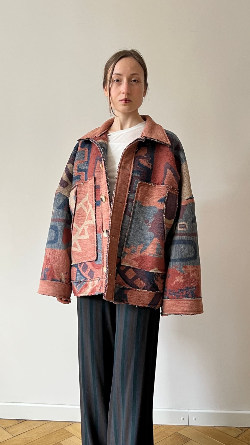 Kurtka z koca vintage