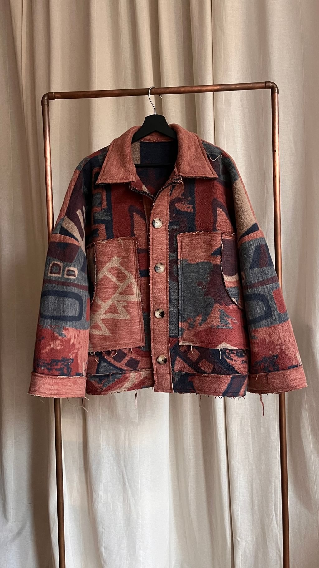 Kurtka z koca vintage