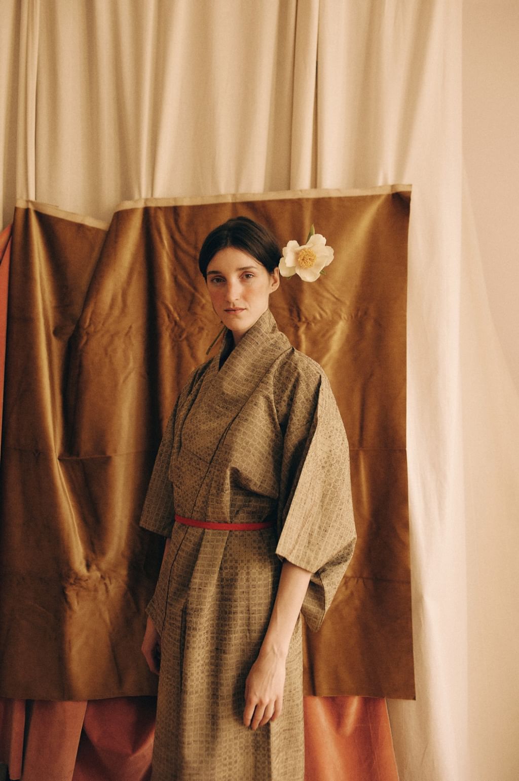 Jedwabne ręcznie szyte japońskie kimono haori 