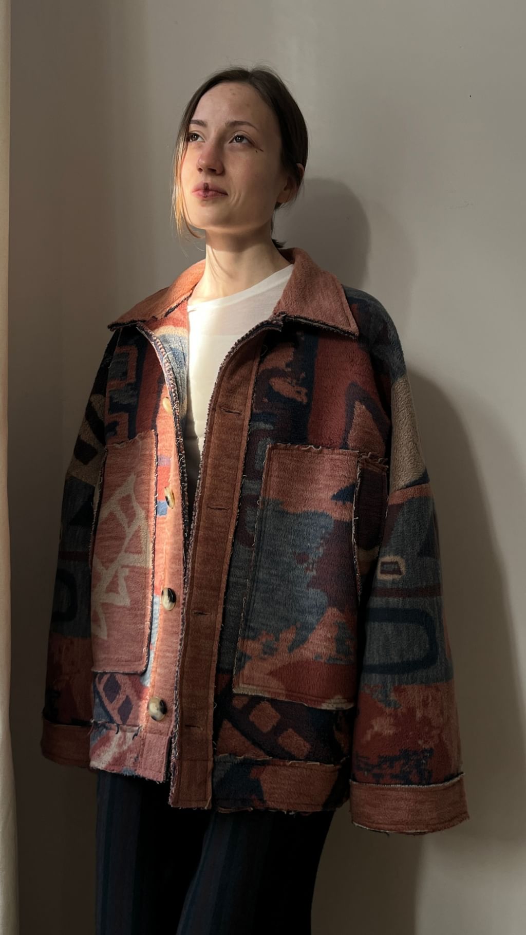 Kurtka z koca vintage