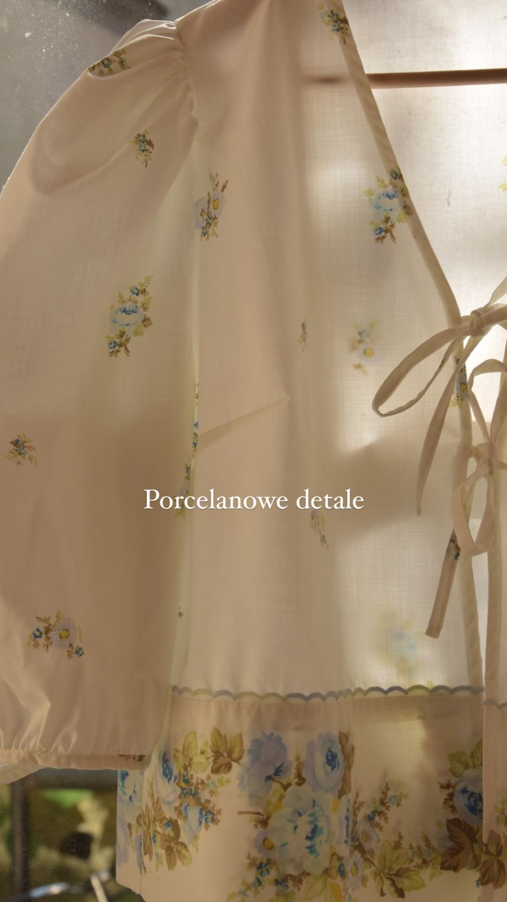 Upcycled - Bluzka z szortami z tkaniny pościelowej