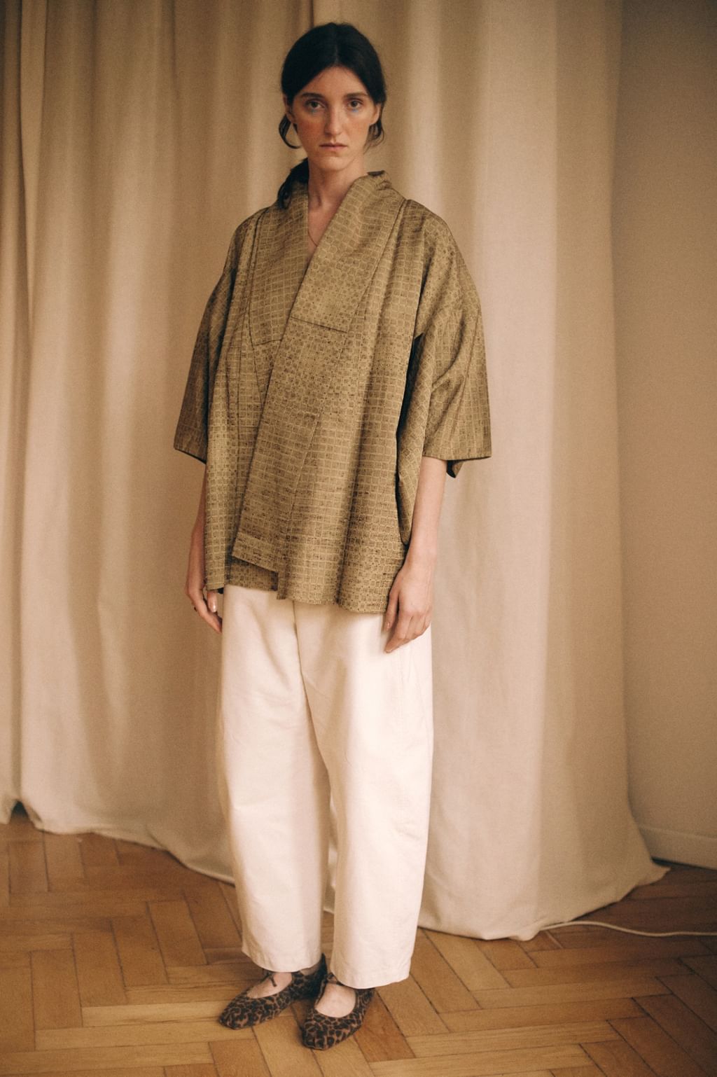 Jedwabne ręcznie szyte japońskie kimono haori 