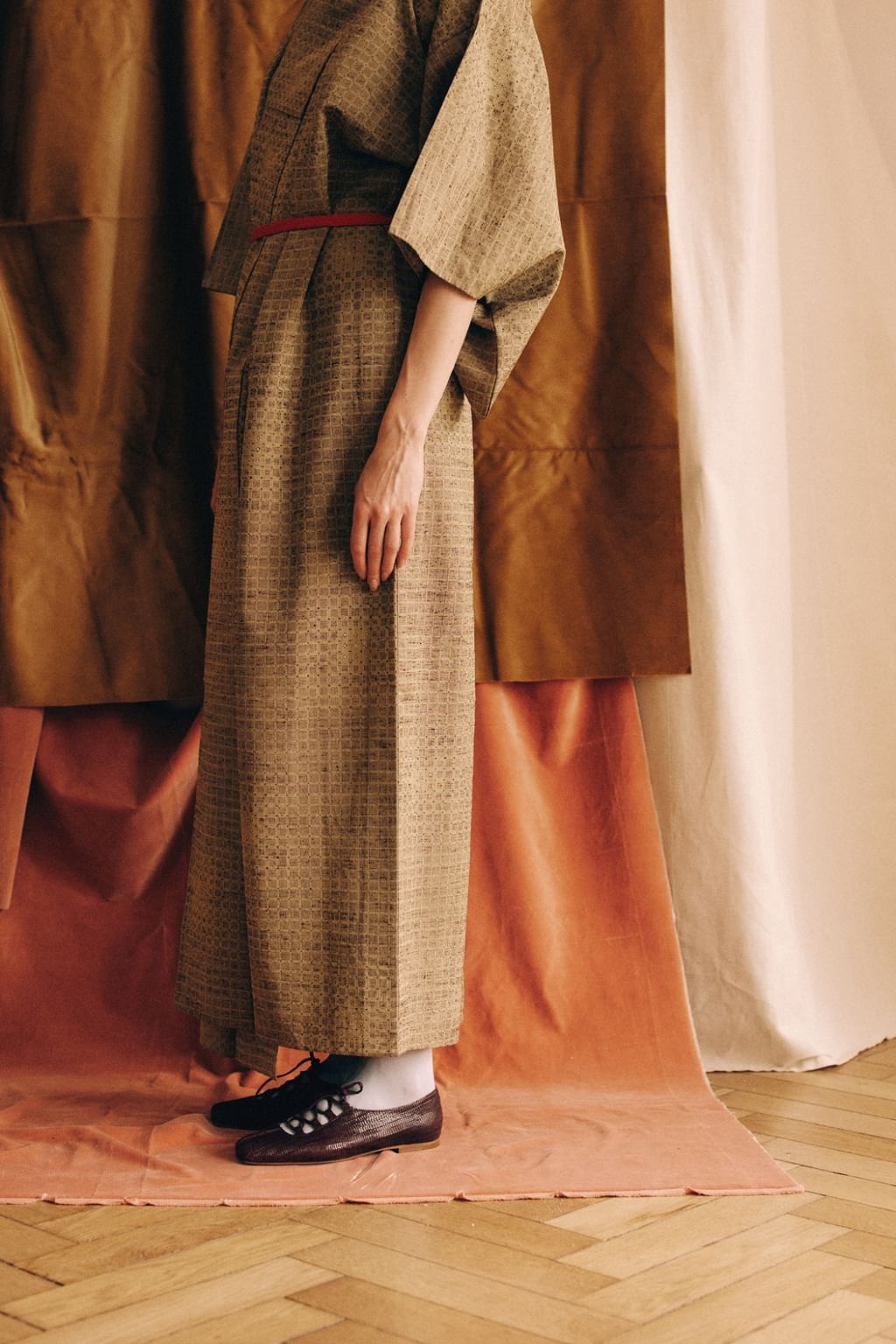 Jedwabne ręcznie szyte japońskie kimono haori 