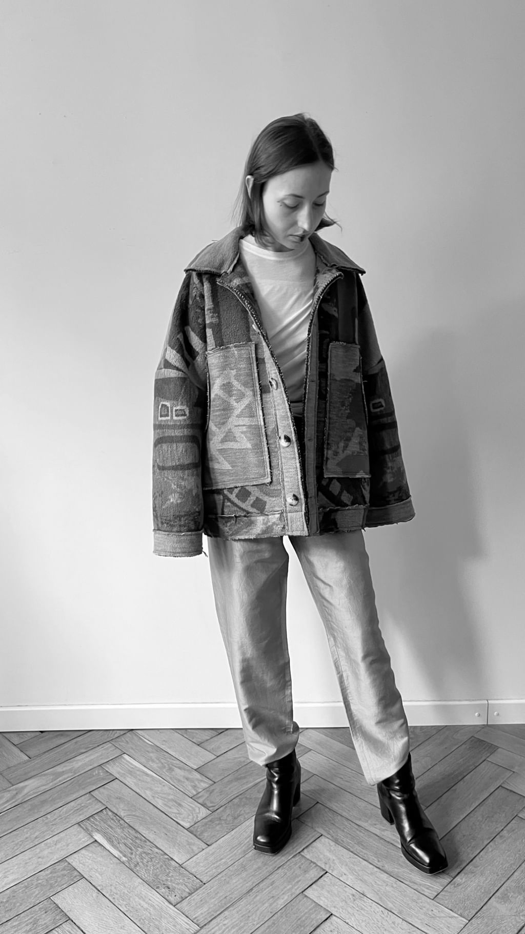 Kurtka z koca vintage