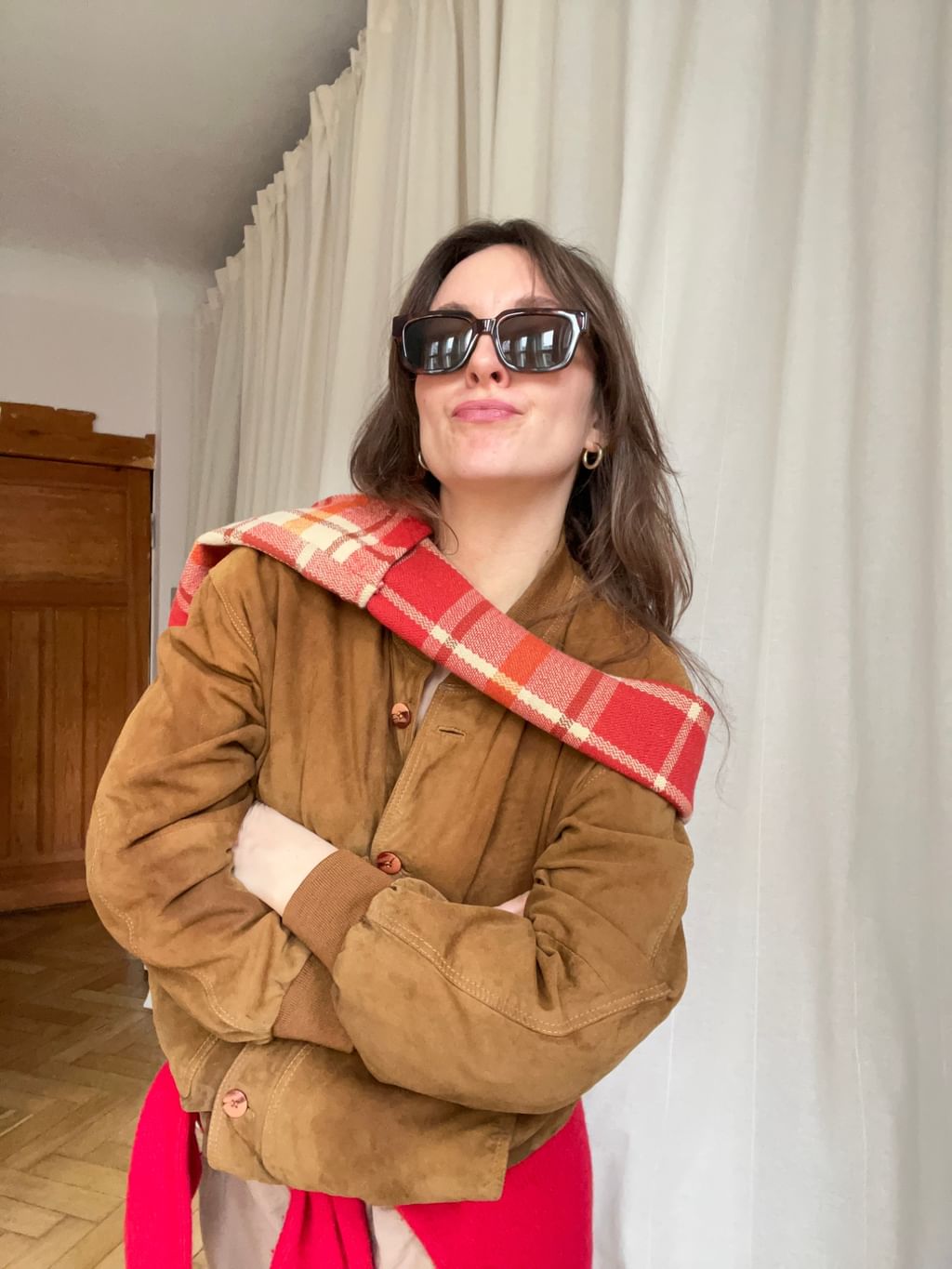 Torba w kratę z wełnianego koca UNISEX