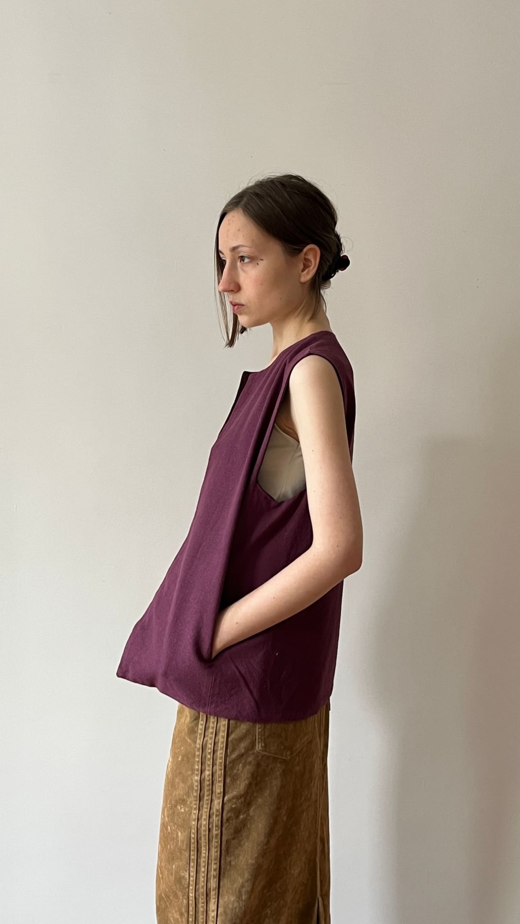 Kamizelka bawełniana fiolet