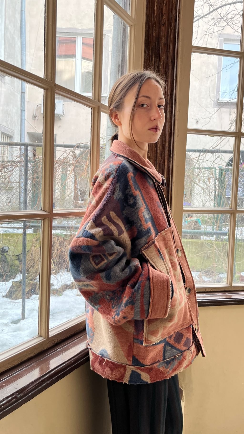 Kurtka z koca vintage