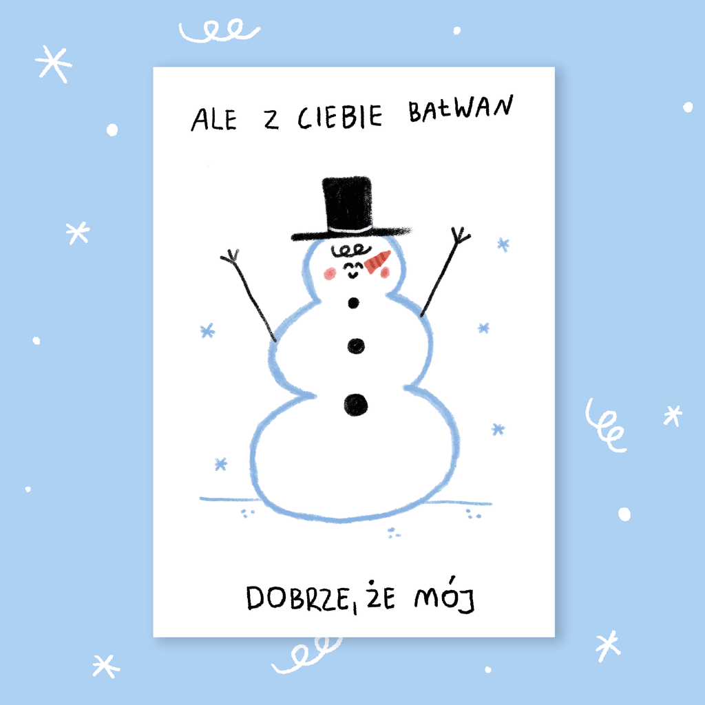 Pocztówka "Bałwan"