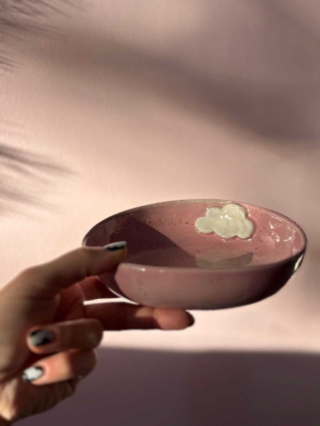 Miska "owsiankowa" różowa z chmurką 