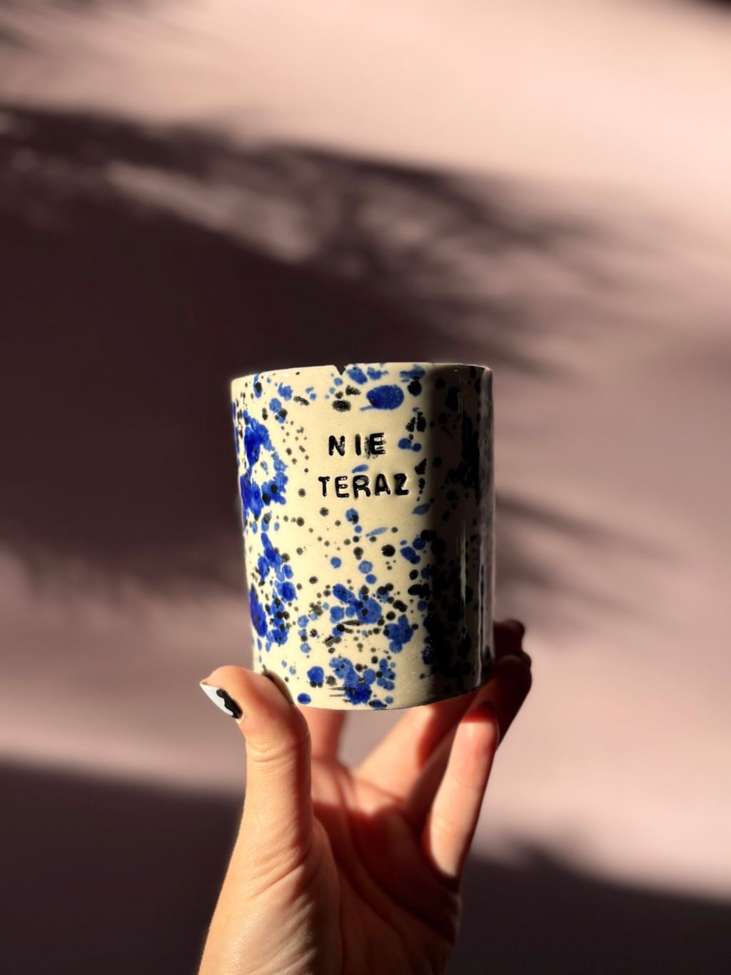 Czarka prosta z napisem NIE TERAZ 