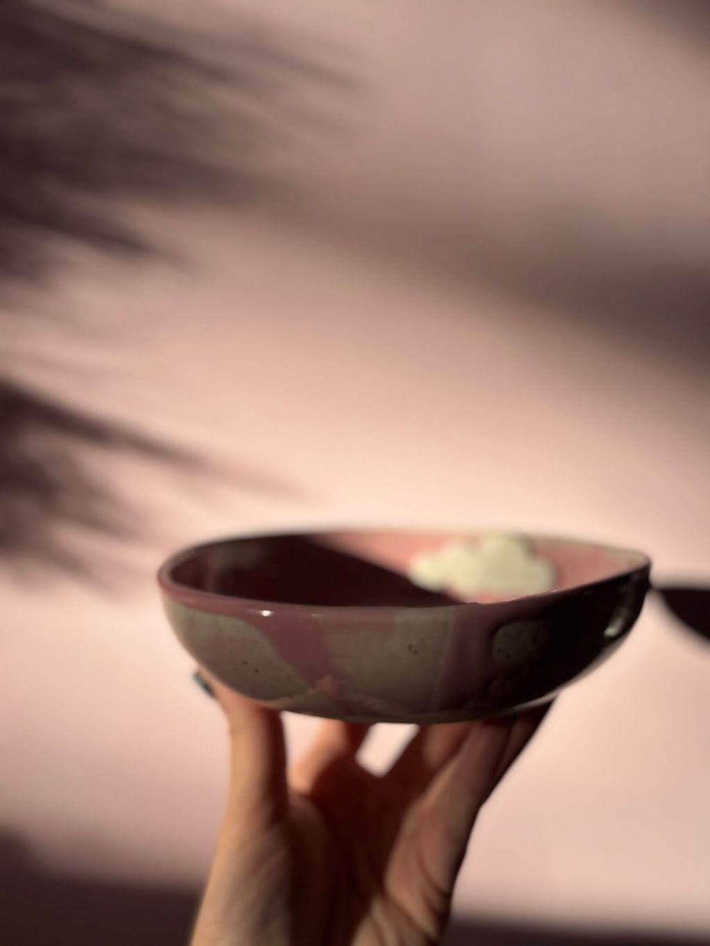 Miska "owsiankowa" różowa z chmurką 