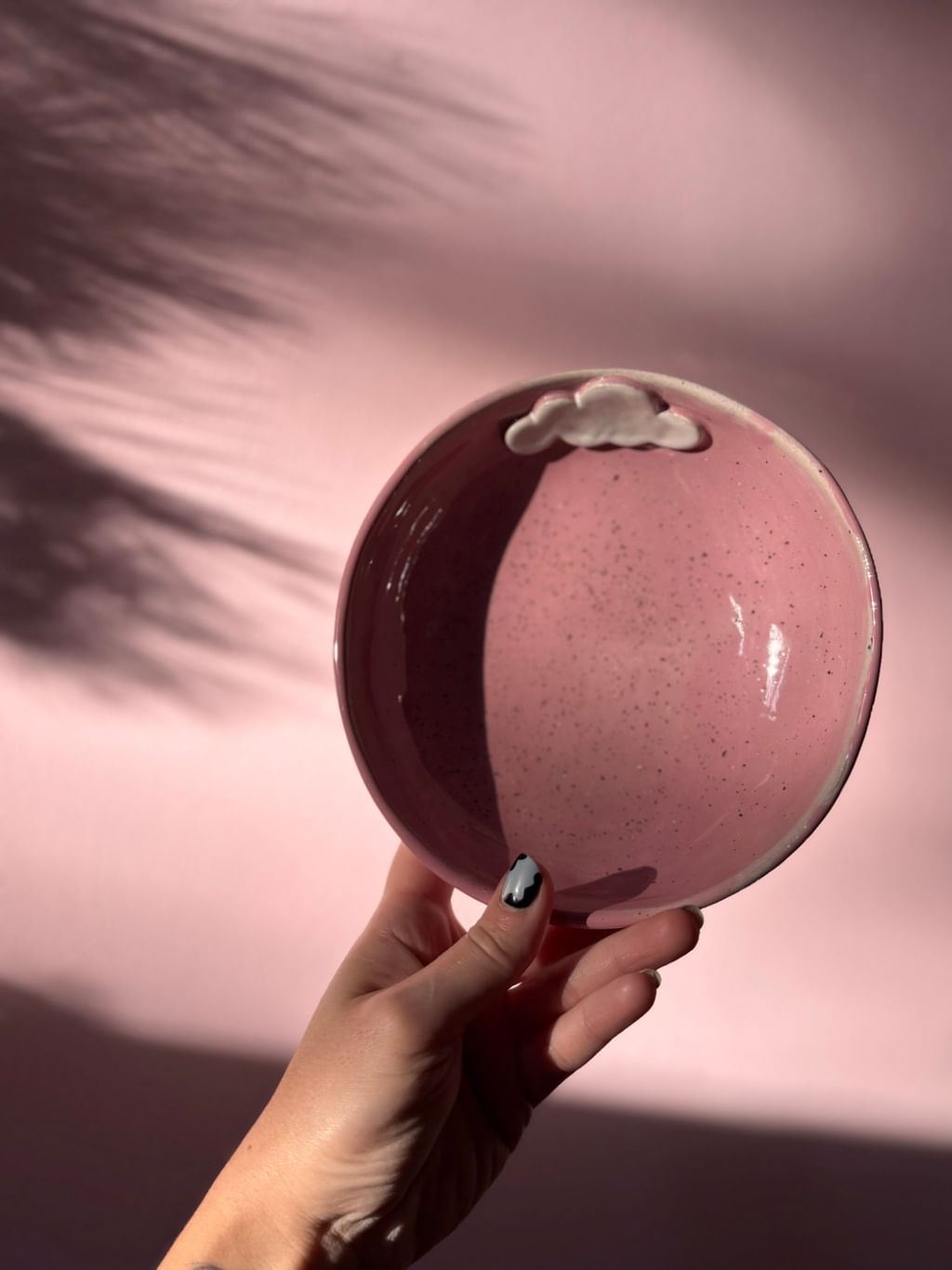 Miska "owsiankowa" różowa z chmurką 