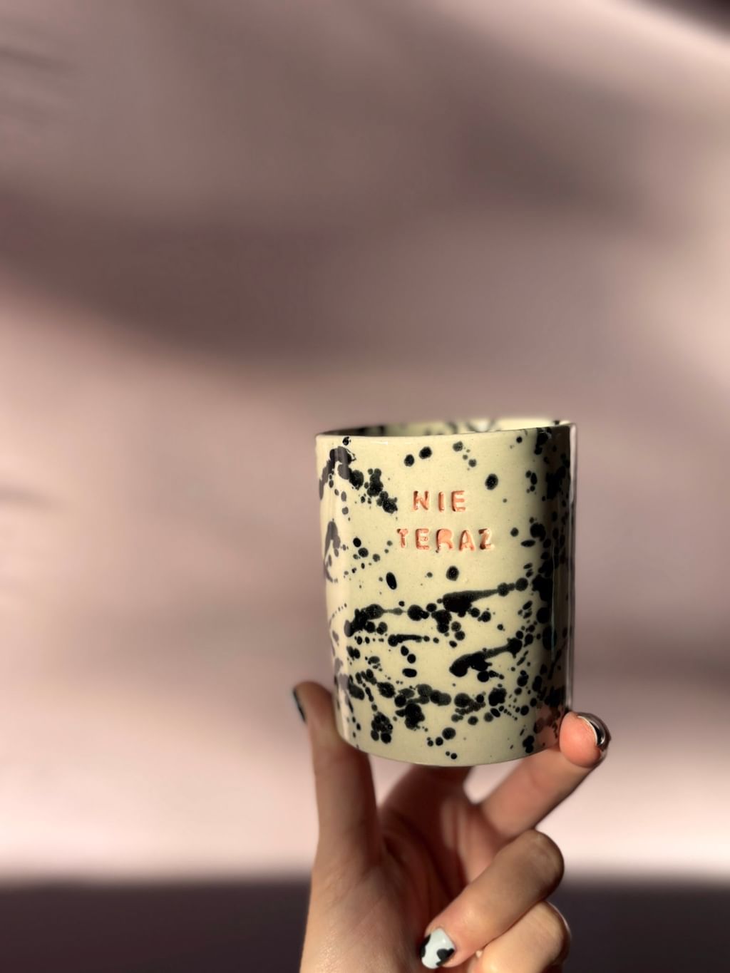 Czarka prosta z napisem NIE TERAZ