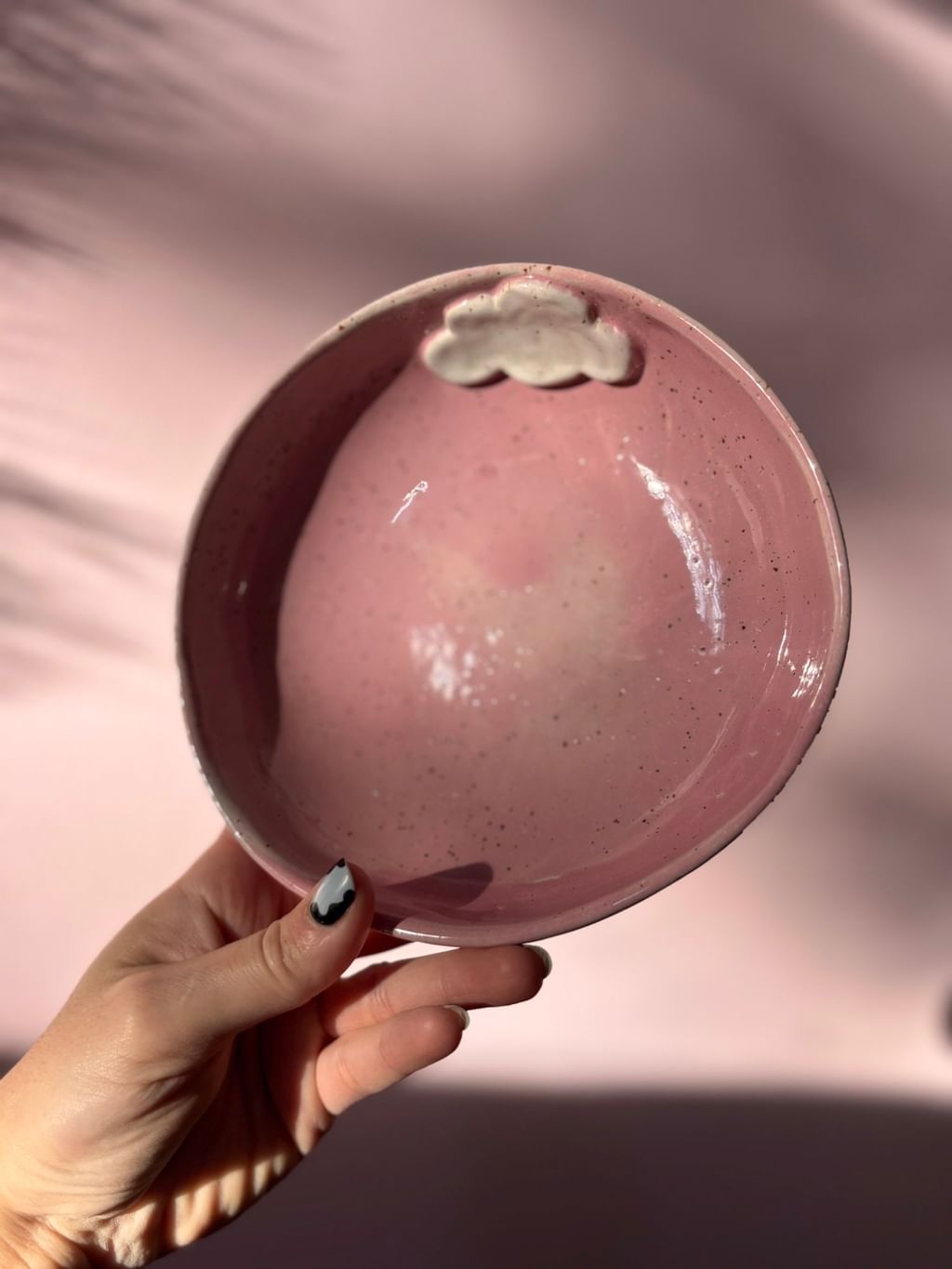 Miska "owsiankowa" różowa z chmurką 