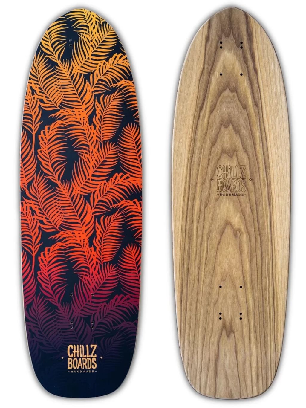 Chillz® Seaweed Red Surfskate - Cruiser 30,7" Bambus 