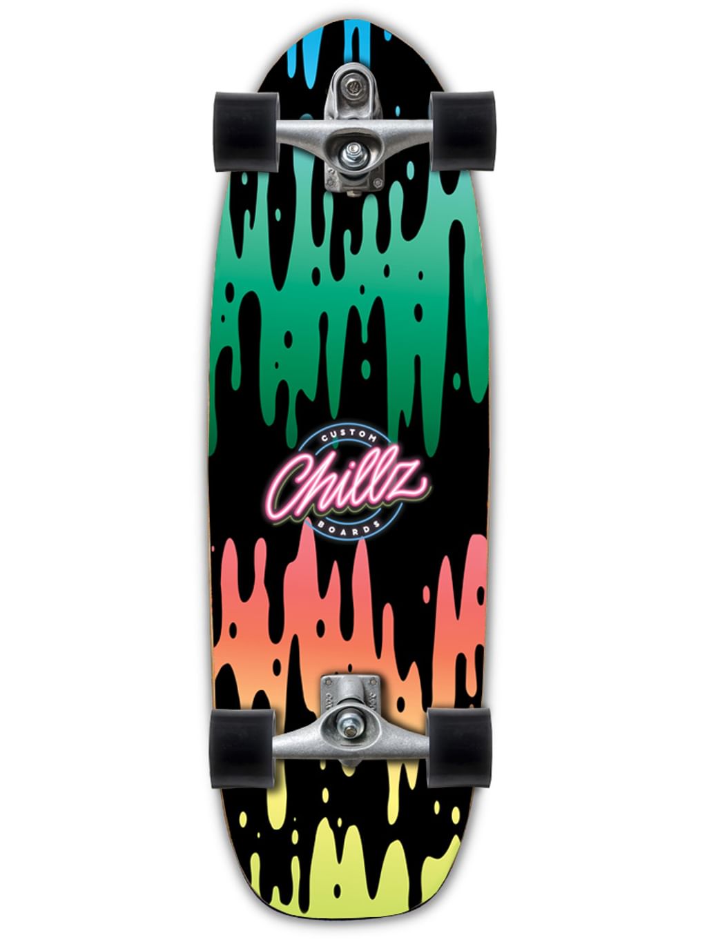 Chillz® Neon Vibes Green Surfskate - Cruiser 30,7"  