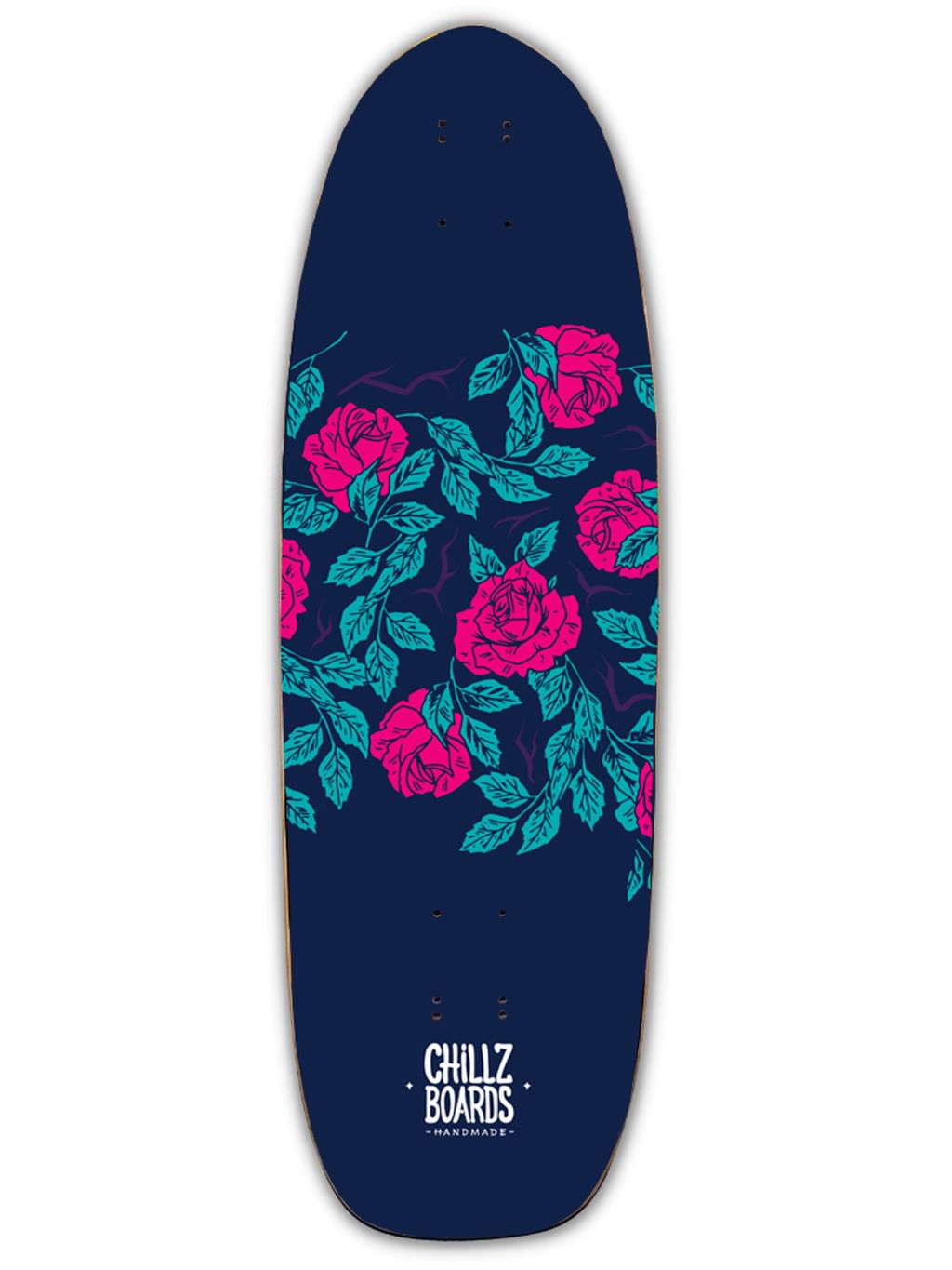 Chillz®  Rose Rider Blue Surfskate - Cruiser 30,7"    