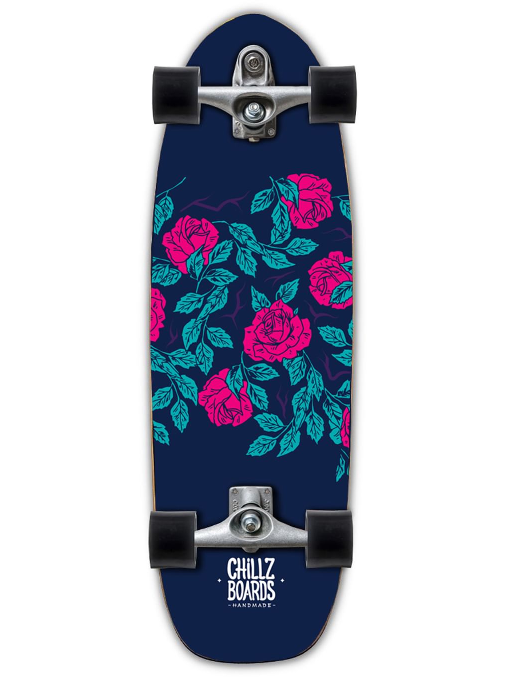 Chillz®  Rose Rider Blue Surfskate - Cruiser 30,7"    