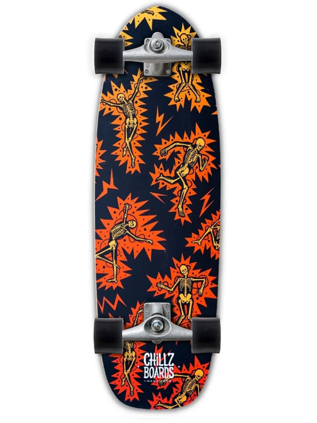 Chillz® Skelton Dancers Surfskate - Cruiser 30,7" Bambus  