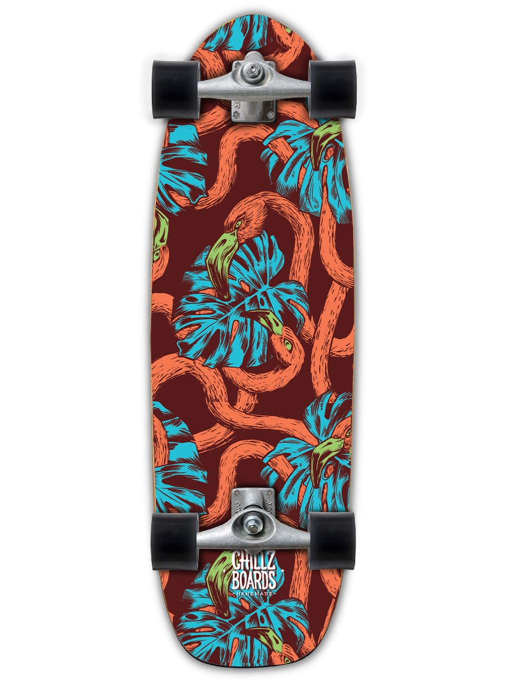 Chillz®  Pelican Parade Orange Surfskate - Cruiser 30,7"      