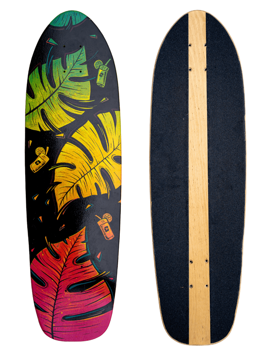 Chillz® Psychedelic Jungle Custom Surfskate - Cruiser 33,86"