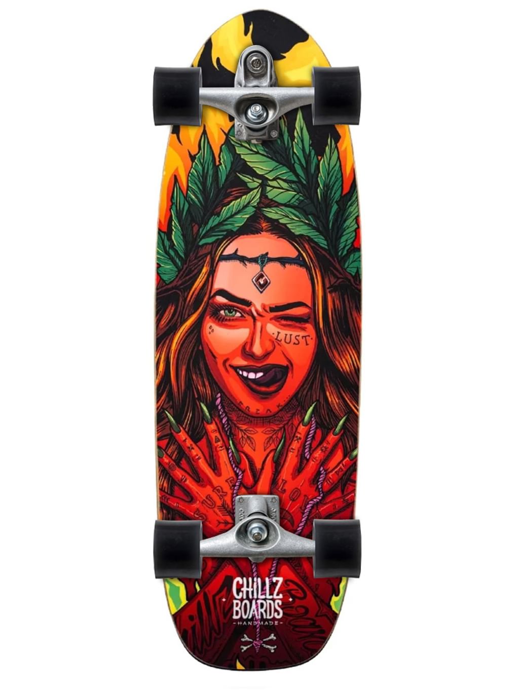 Chillz® Zombie Girl  Surfskate - Cruiser 30,7" Bambus 