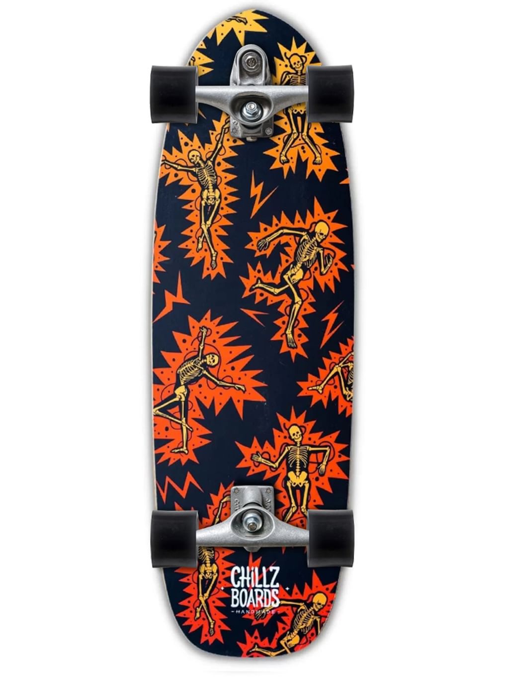 Chillz® Skelton Dancers Surfskate - Cruiser 30,7" Bambus  