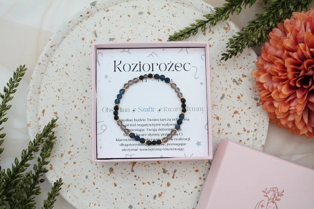 Koziorożec || Bransoletka zodiakalna na gumce
