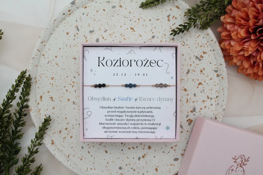 Koziorożec || Bransoletka Zodiakalna na nici