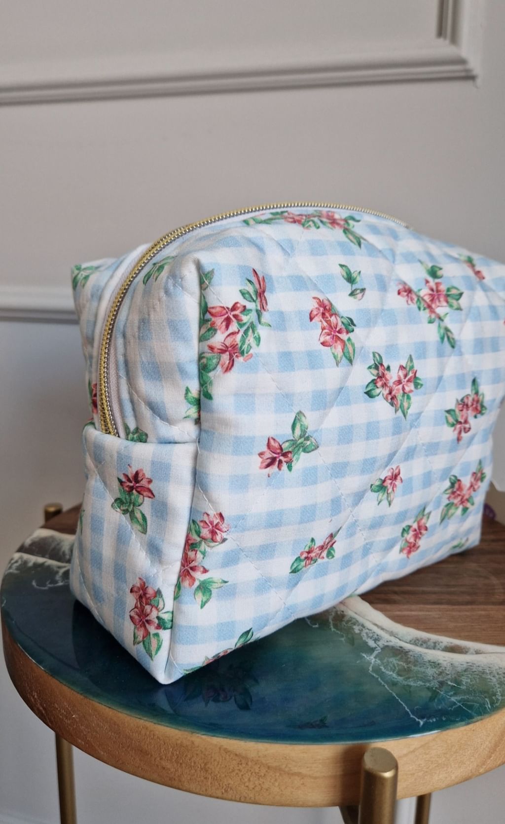 Kosmetyczka w kratkę 🌸 