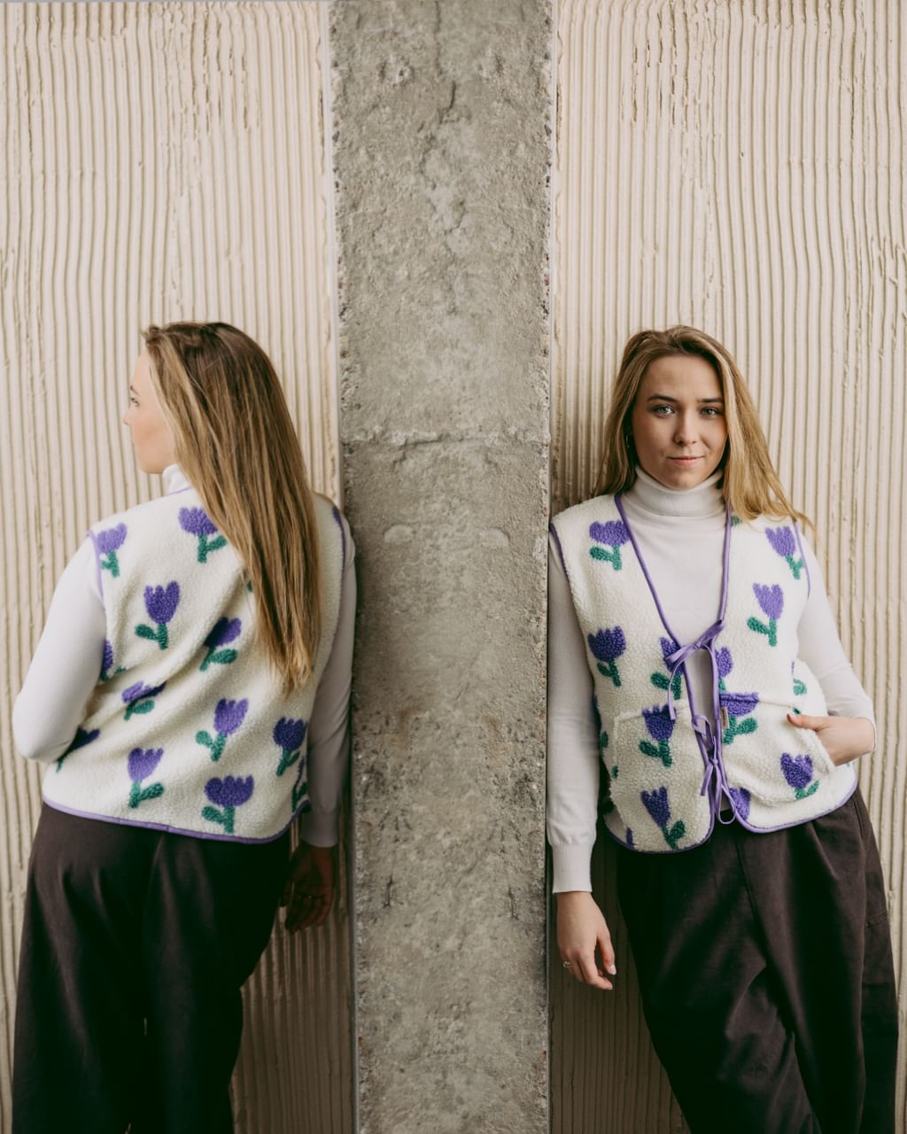 Kamizelka Tulips White