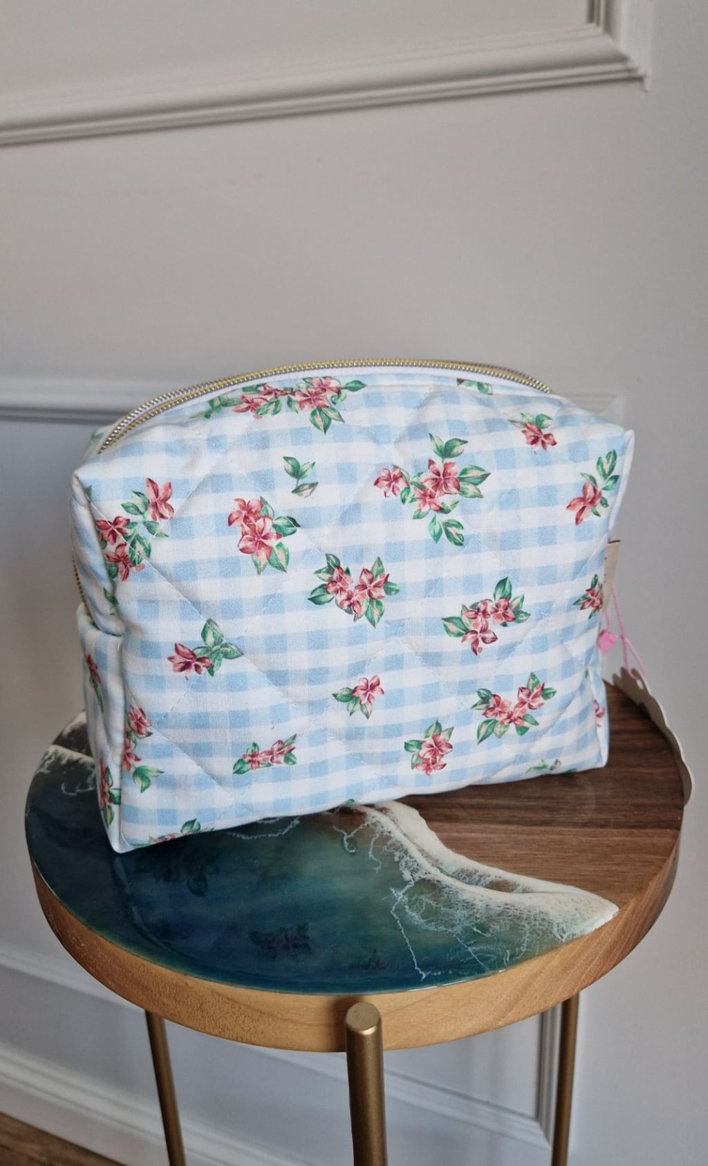 Kosmetyczka w kratkę 🌸 