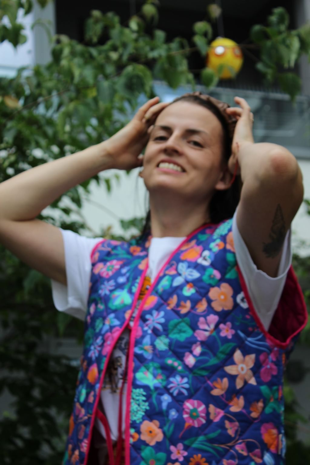 Pikowana kamizelka Blue Meadow