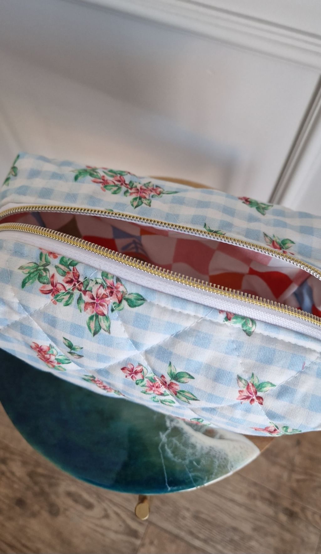 Kosmetyczka w kratkę 🌸 